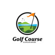 Golf course Logo Design Template. Golf course logo concept vector. Creative Icon Symbol