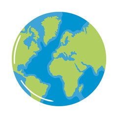 Wall Mural - earth globe map