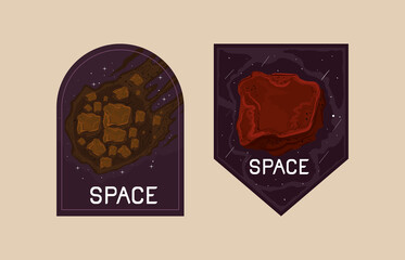 Sticker - space galaxy labels