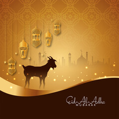 Eid Al Adha mubarak stylish religious background design