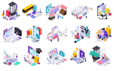 Sticker - International Tourism Isometric Set