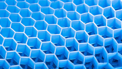 abstract blue honeycomb  hexagon design background