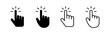 Hand cursor icon vector. cursor sign and symbol. hand cursor icon clik