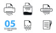 document shredder icon set