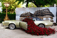 Car With Red Roses