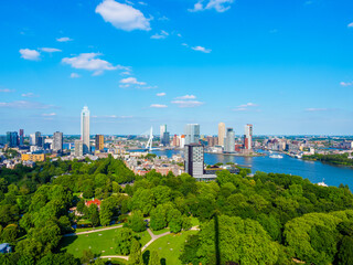 Canvas Print - View of Rotterdam city in Holland