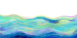 Leinwandbild Motiv 海、波、水と星の透明な光をイメージした横長の背景グラフィック