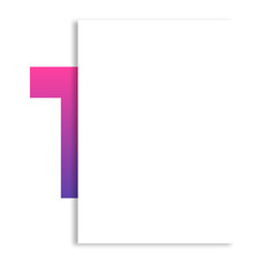 Canvas Print - gradient number text box