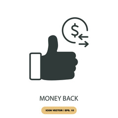 money back icons  symbol vector elements for infographic web