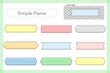 Leinwandbild Motiv Cute and simple horizontal frame set (color fill)