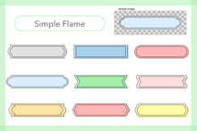 Cute And Simple Horizontal Frame Set (color Fill)