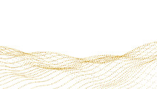 Lovely White And Golden Sparkle Wave Background Design