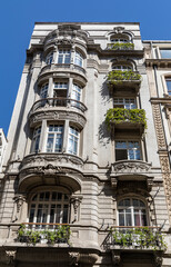 Canvas Print - Facade of old building