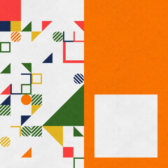 abstract geometric figures, bauhaus background