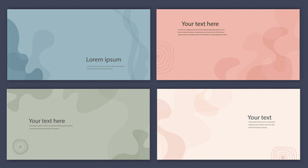 creative modern layout template set in minimalist style with curved shapes.set poster copy space.bac
