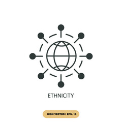 ethnicity icons  symbol vector elements for infographic web