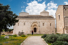 Old Romanesque Monastery San Leonardo Di Siponto Near Manfredonia, Gargano Peninsula In Southern Italy