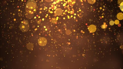 Wall Mural - falling particles glitter gold sparkles background
