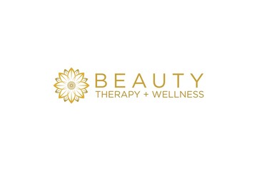 Wall Mural - Beauty wellness mandala logo design gold flower circle luxury shape icon symbol