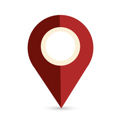 Fototapete - Red maps pin. Location map icon. Location pin. Pin icon vector