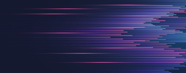 Aufkleber - Multicolored light trails abstract. Motion blur effect, separated lines on dark violet background