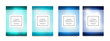 4種類のブルーのグラデーションのベクターカバーデザインセット。ビジネスのパンフレット、カード、ポスターなどの背景として。