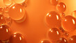 © RocknRoller Studios - Liquid Drops Background. Orange and Yellow, Macro Wallpaper with Copy-Space.