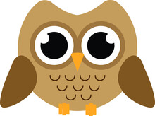 Owl Vector Illustration. Bird Image Or Clip Art.