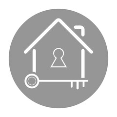 Canvas Print - key, Building, safe icon.