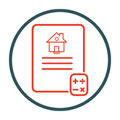 Poster - Calculate house or house contract vector icon. Simple element illustration from UI concept. Calculate house or house contract vector icon. Real estate concept vector illustration.
