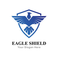 Wall Mural - flying shield eagle logo