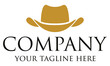 Brown Color Fashion Cowboy Hat Logo Design