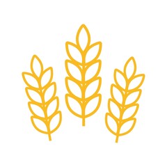 Wheat ears icon vector farm logo template