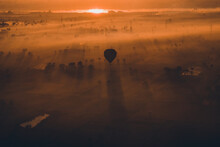 Hot Air Balloons Against Sky During Sunset