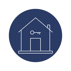 Sticker - Modern home buying and sell icon