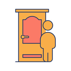 Sticker - Real estate property door lock icon