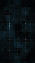 Wall Mural - Abstract Digital Data Technology Grid Fx Background Loop/ 4k animation of a vertical abstract background with digital data technology graphic grid seamless looping
