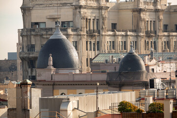 Wall Mural - Elevated viewpoit over the skyline of the centre of Barcelona