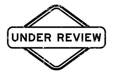 Canvas Print - Grunge black under review word rubber seal stamp on white background