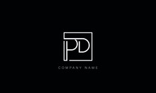 DP, PD Abstract Letters Logo Monogram
