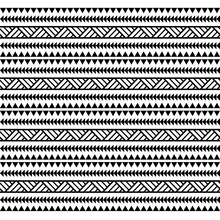 Polynesian Maori Tribal Seamless Pattern. Background For Fabric, Wallpaper, Card Template, Wrapping Paper, Carpet, Textile, Cover. Ethnic Tattoo Style Pattern