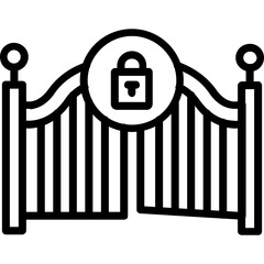 Canvas Print - Gate Close Icon