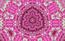 Pink Mandala Round Pattern Abstract Background