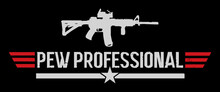 Pew Professional. Pew Pew. Gun Rights T-shirt Design Vector.