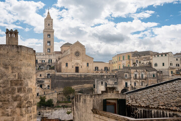 View on the cathedral of Matera, Southern Italy