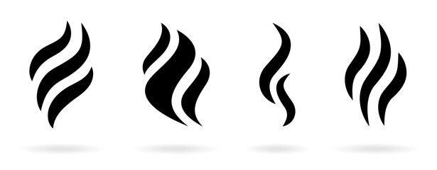 Leinwandbilder - Smoke icon vector set. Steam symbol illustration.