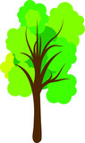 Fototapeta Młodzieżowe - Tree sign icon in flat style. Branch forest vector illustration