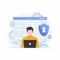 programmer working concetp illustration