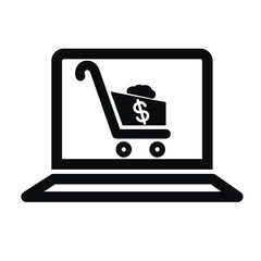 Poster - Basket, cart, internet, online, online shopping, shopping icon