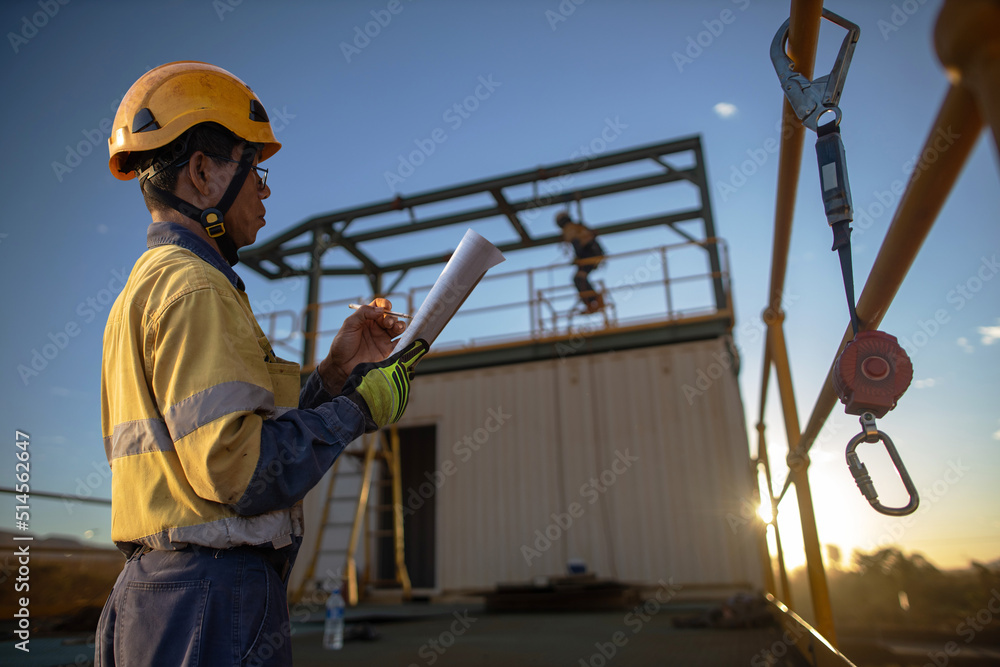 Authorise auditor personal inspecting an inertial reel fall arrest ...